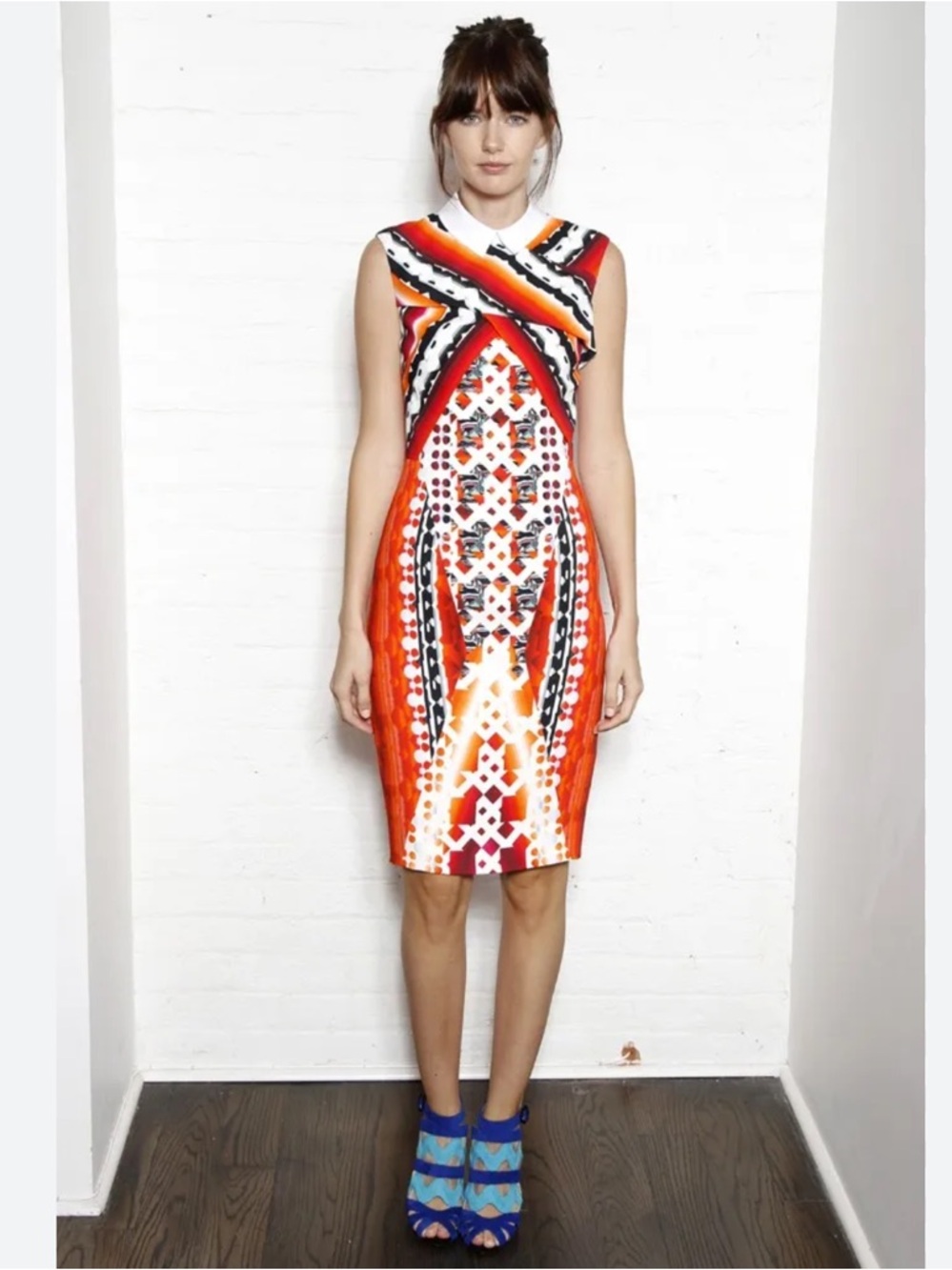 Peter Pilotto Resort 2013 Kaleidoscope Print Sheath Dress Runway